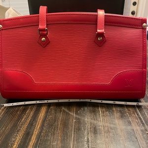 Louis Vuitton red epi Madeline